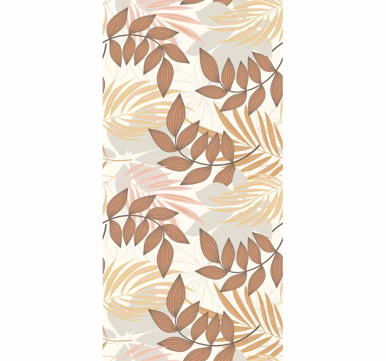 Papier peint feuillage couleurs douces et chaudes - TenStickers