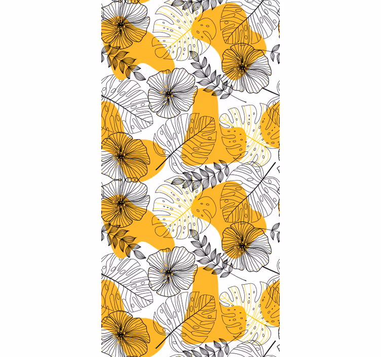 Papier peint motif design floral kallax - TenStickers