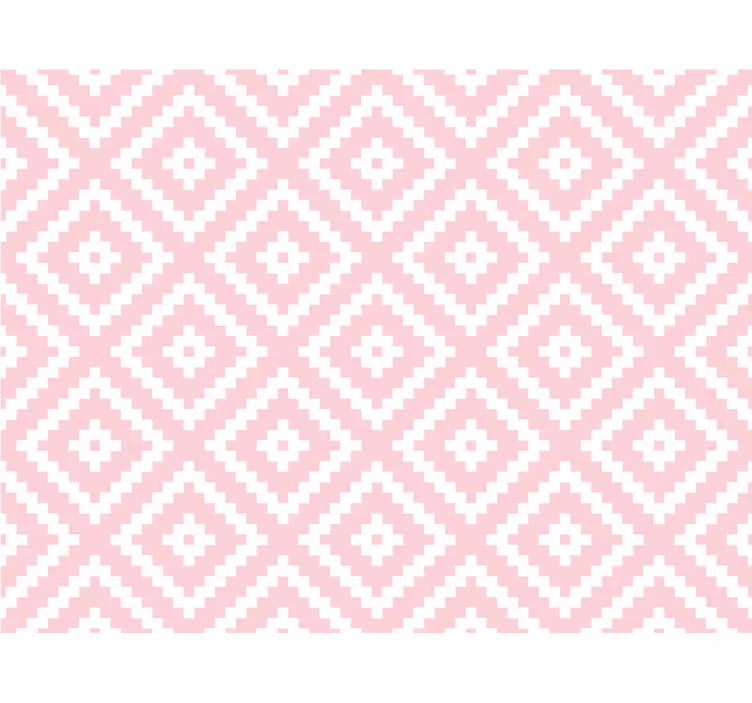 Papier peint motif carré géométrique rose - TenStickers