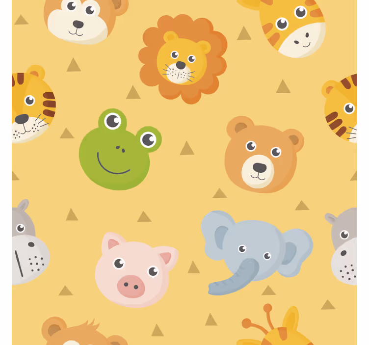 Papier peint animaux aire de jeu animale colorée - TenStickers