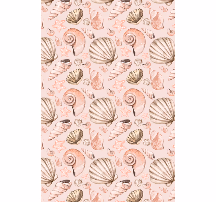 Papier peint animaux coquillages pastel - TenStickers