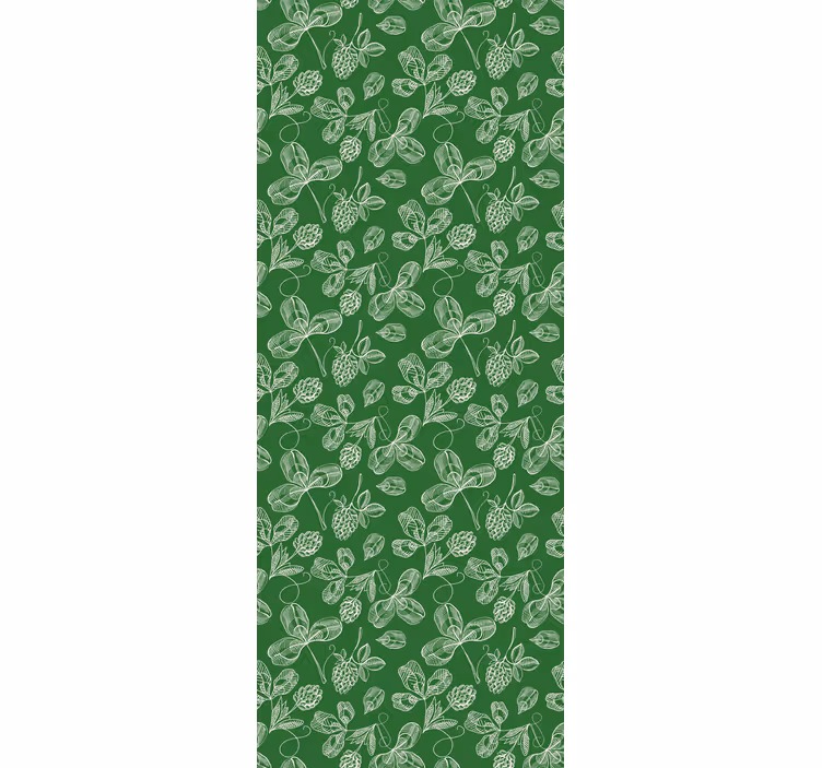 Papier peint chambre motif branches de magnolia vertes - TenStickers