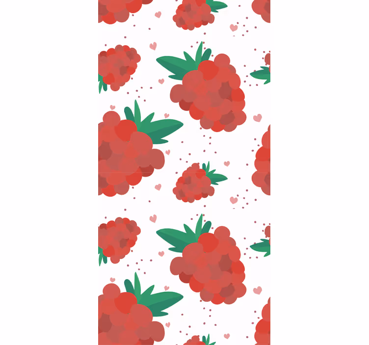 Papier peint chambre motifs aquarelle baies - TenStickers