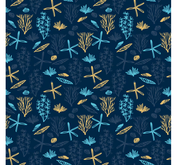 Papier peint chambre motif inspiré du corail - TenStickers