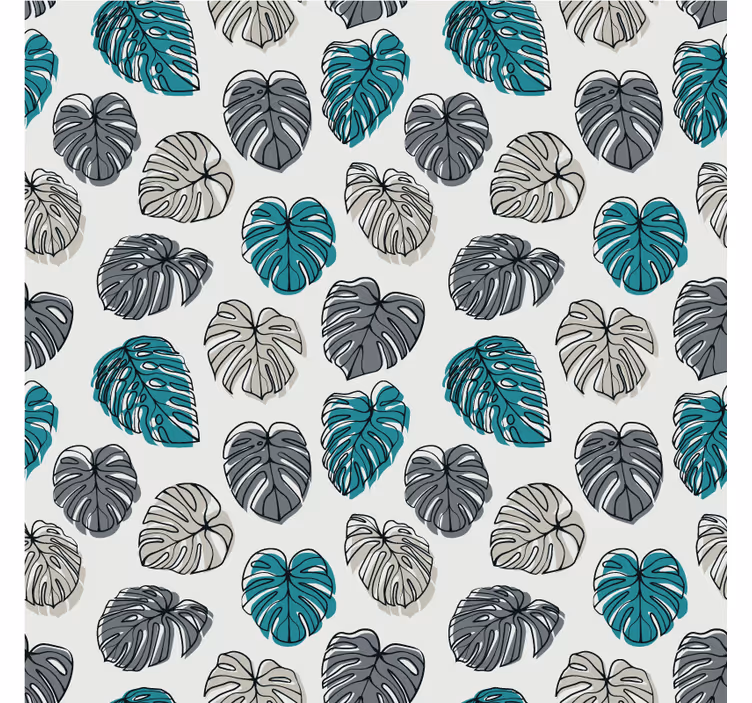 Papier peint chambre motif feuilles de monstera - TenStickers