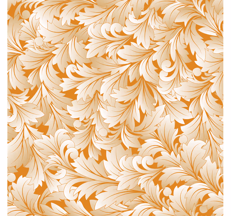 Papier peint chambre motif feuilles orné - TenStickers