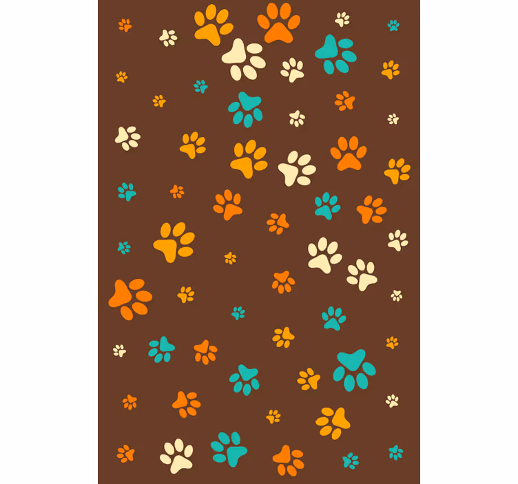 Papier peint animaux empreinte de patte de chien - TenStickers