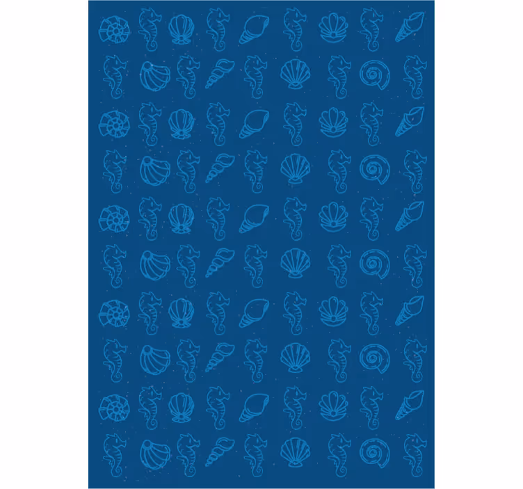Papier peint animaux motifs marins illustration - TenStickers