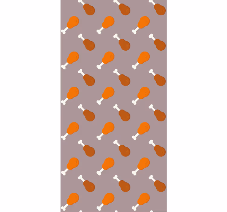 Papier peint animaux motif de cuisse de poulet - TenStickers