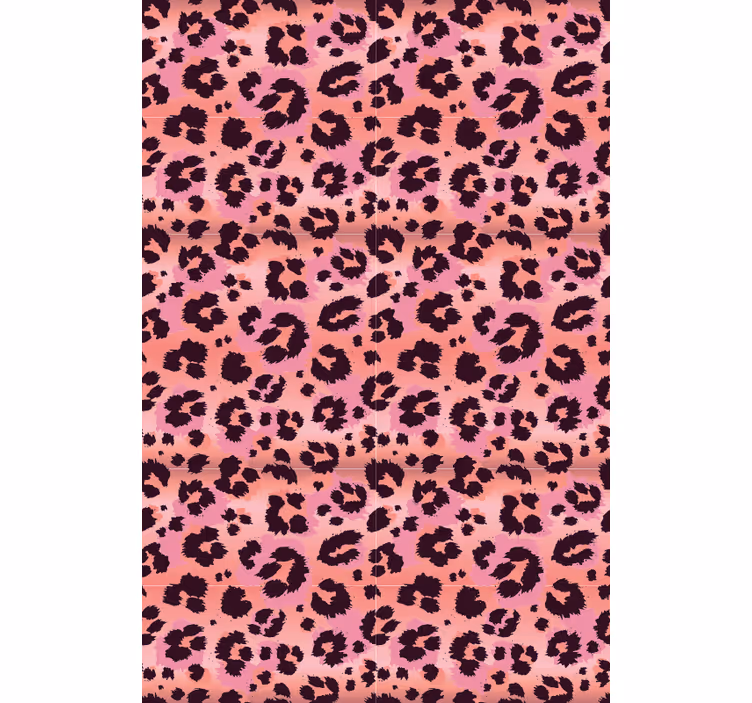 Papier peint animaux léopard rose - TenStickers
