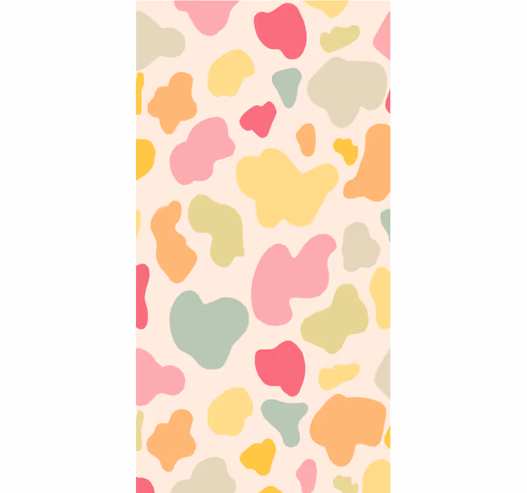 Papier peint animaux imprimé de vache arc-en-ciel - TenStickers