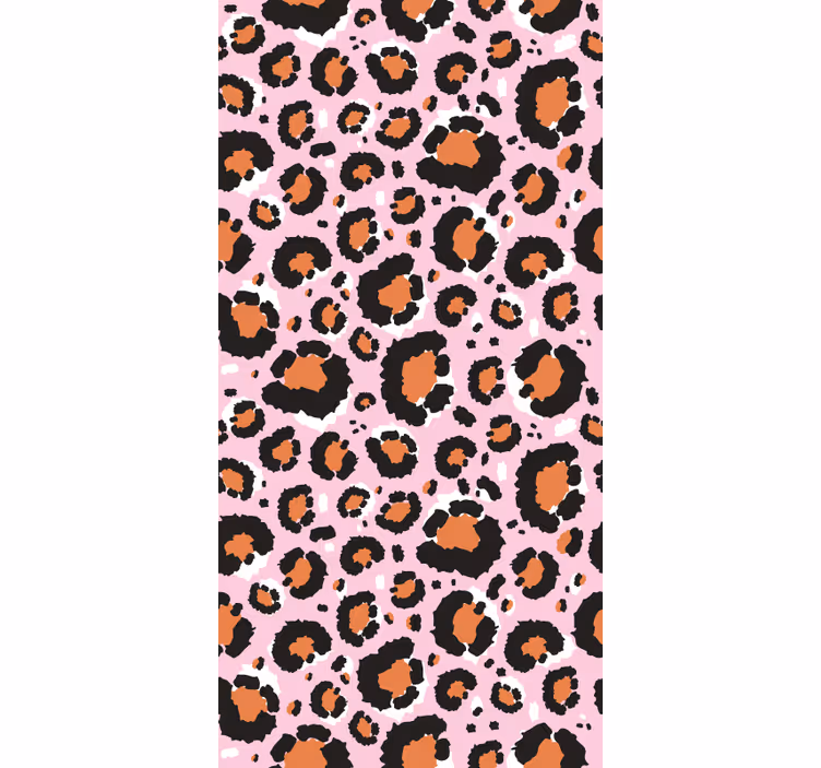 Papier peint animaux motif léopard rose - TenStickers