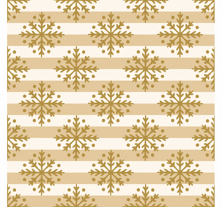 Papier peint de noël rayures de flocons de neige - TenStickers