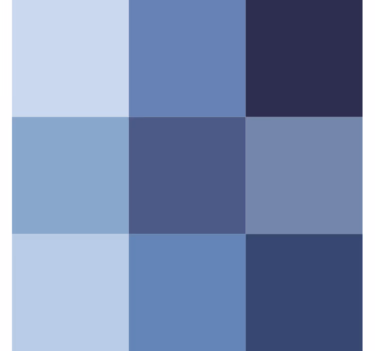 Papier peint bureau carrelage moderne bleu - TenStickers