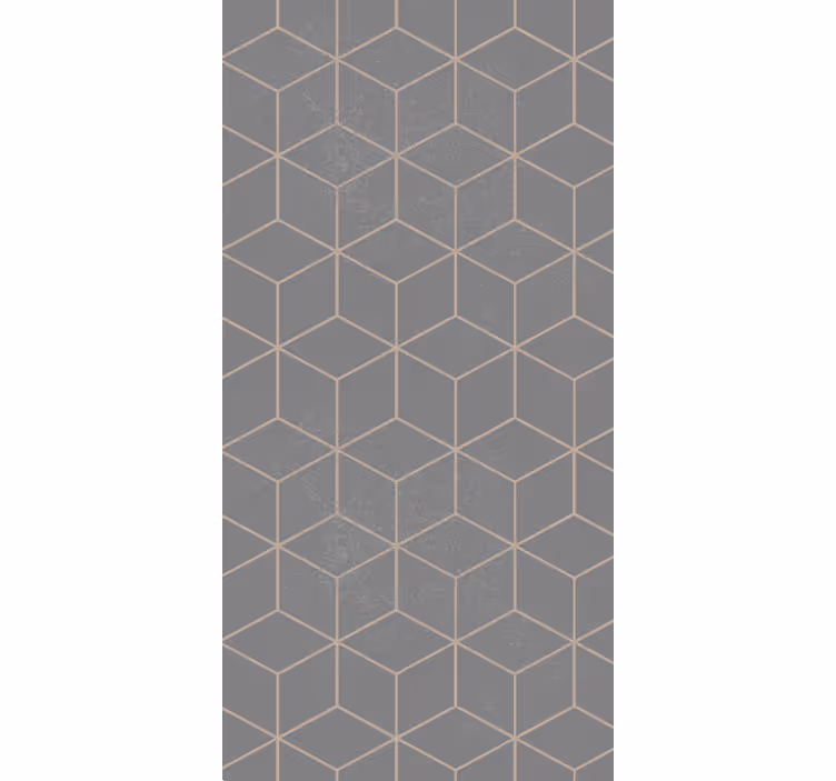 Papier peint bureau motif hexagonal gris géométrique - TenStickers