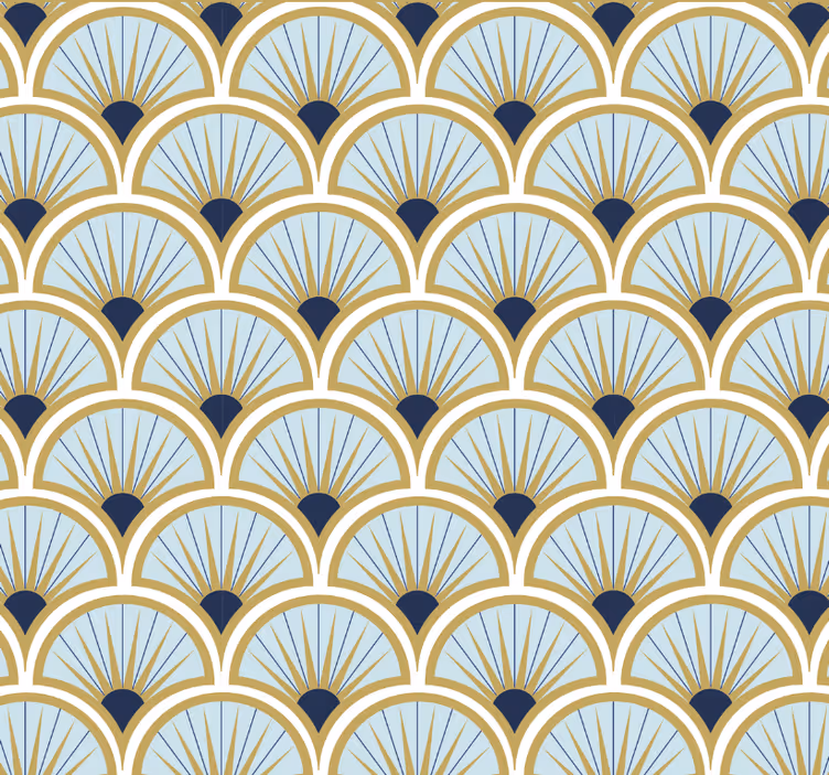 Papier peint bureau motif éventail géométrique - TenStickers