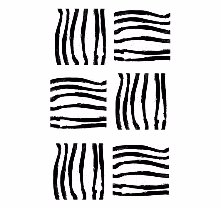 Papier peint couloir rayures noires et blanches - TenStickers