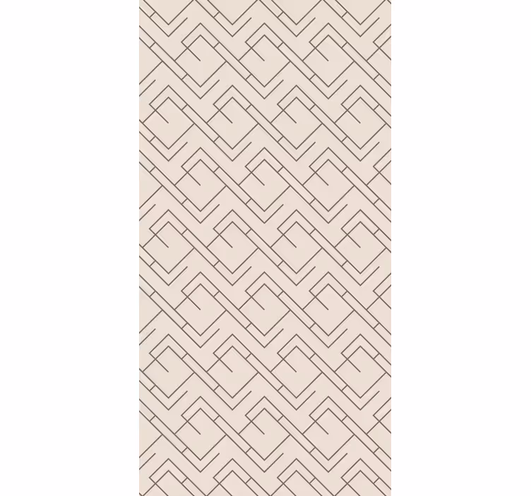 Papier peint couloir design labyrinthe géométrique - TenStickers