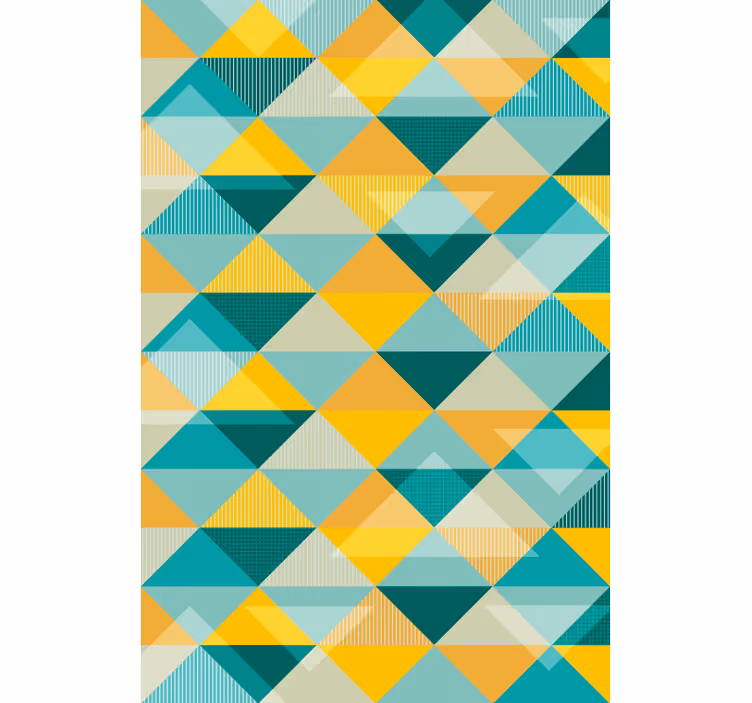 Papier peint couloir motif triangles géométriques - TenStickers