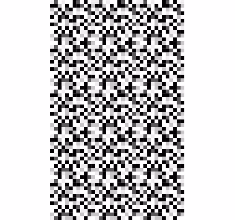 Papier peint couloir motif pixels monochromes - TenStickers