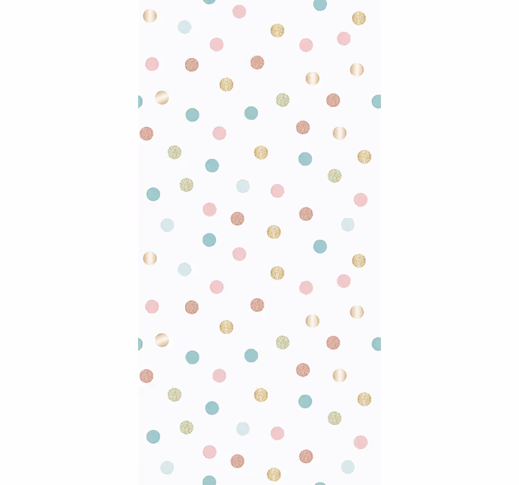 Papier peint entrée motif à pois confettis pailletés - TenStickers