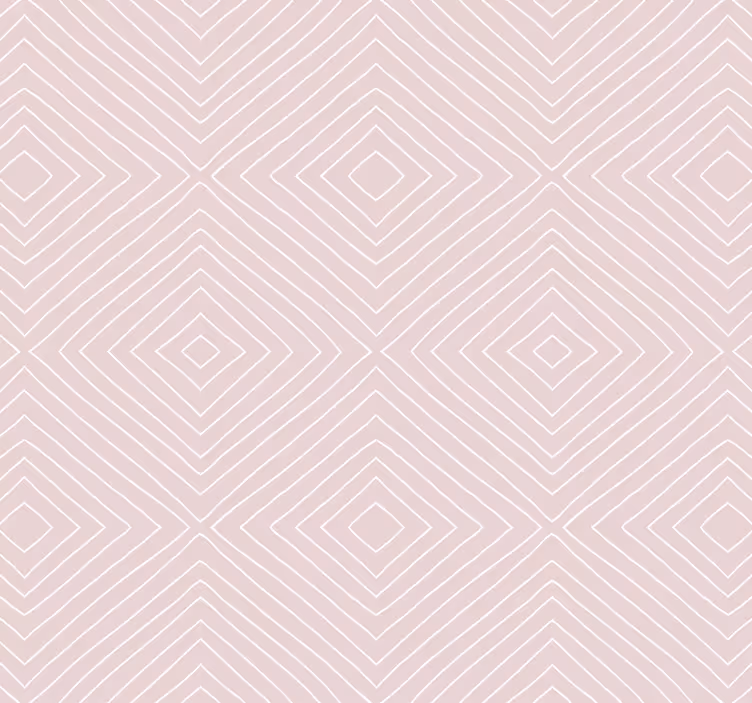 Papier peint couloir motif carré rose minimaliste - TenStickers