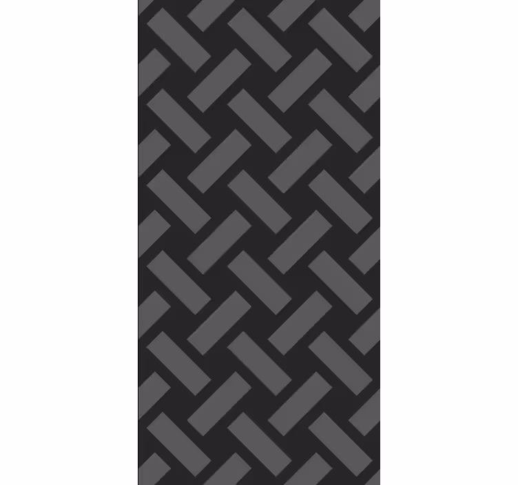 Papier peint couloir motif géométrique noir carré - TenStickers