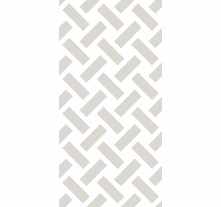 Papier peint couloir motif géométrique blanc carré - TenStickers