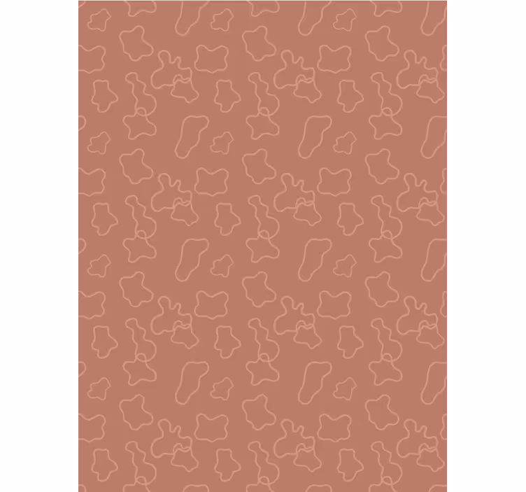 Papier peint salle à manger cercles irréguliers terracotta - TenStickers
