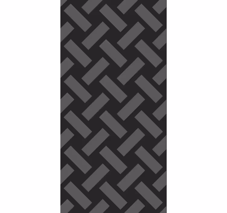 Papier peint salle à manger motif géométrique noir carré - TenStickers