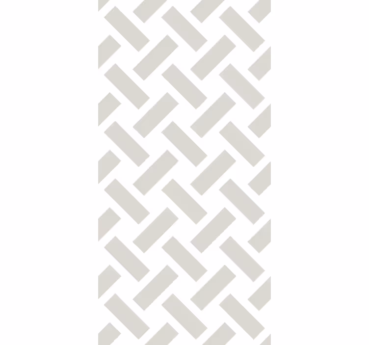 Papier peint salle à manger motif géométrique blanc carré - TenStickers