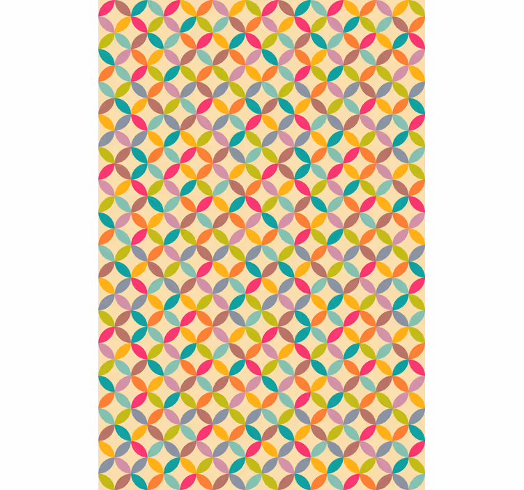Papier peint salle à manger géométrique coloré - TenStickers