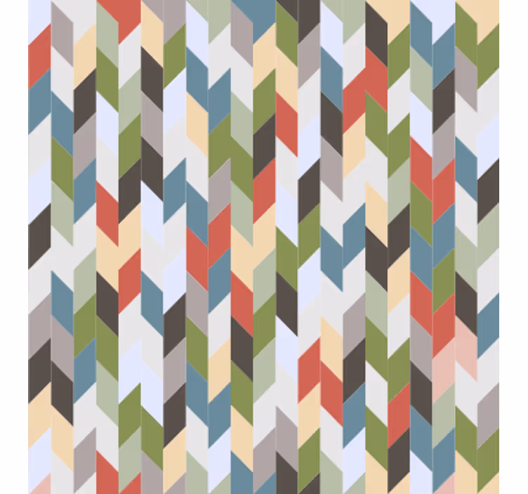 Papier peint formes géométriques chevrons multicolores - TenStickers