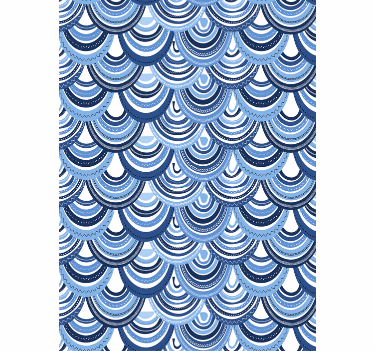 Papier peint formes géométriques motif vague - TenStickers