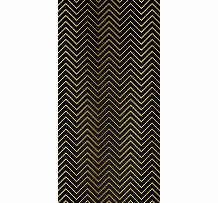 Papier peint formes géométriques motif chevron doré - TenStickers
