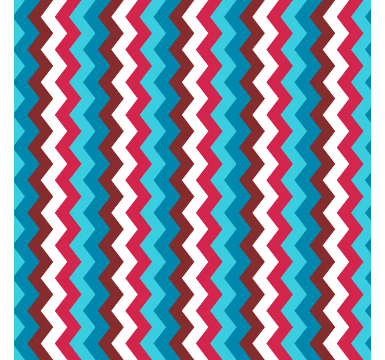 Papier peint formes géométriques motif vagues zigzag - TenStickers