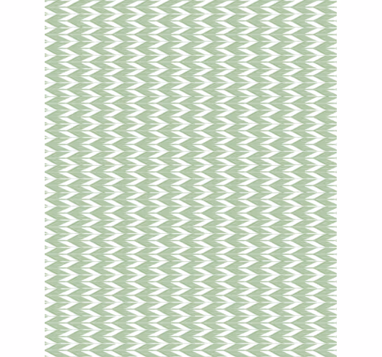 Papier peint formes géométriques motif chevrons verts - TenStickers