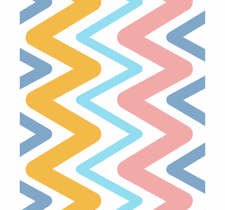 Papier peint formes géométriques zigzag Énergique - TenStickers