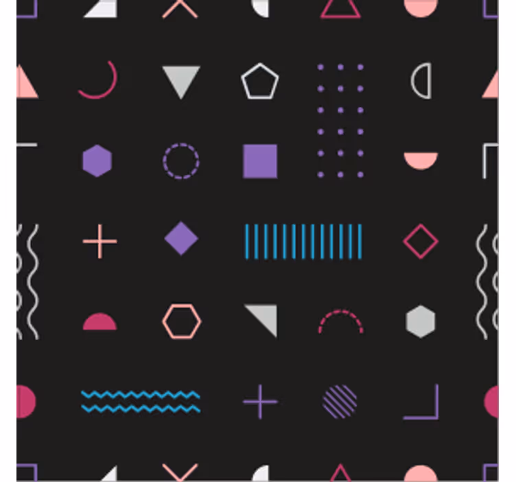Papier peint formes géométriques formes ludiques - TenStickers