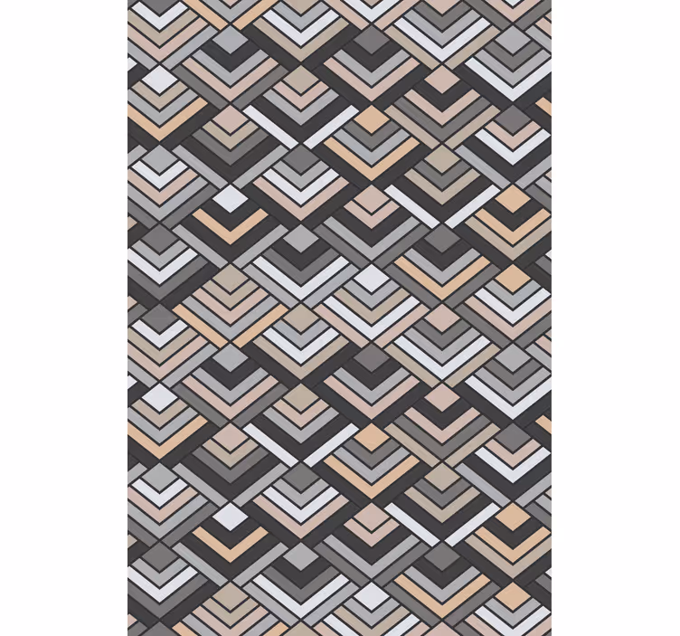 Papier peint formes géométriques chevrons superposés - TenStickers
