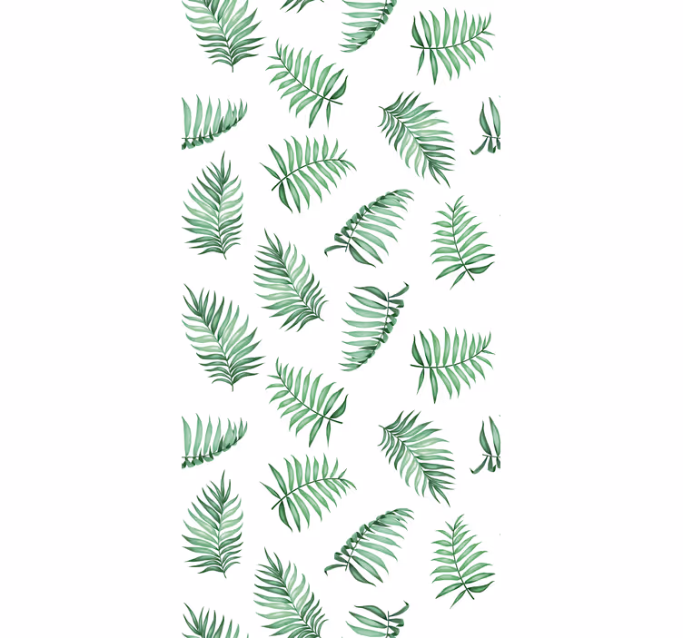 Papier peint nature feuilles de palmier vertes - TenStickers