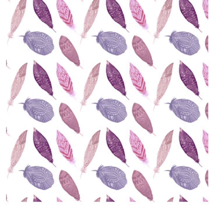 Papier peint nature motif plumes vibrantes - TenStickers