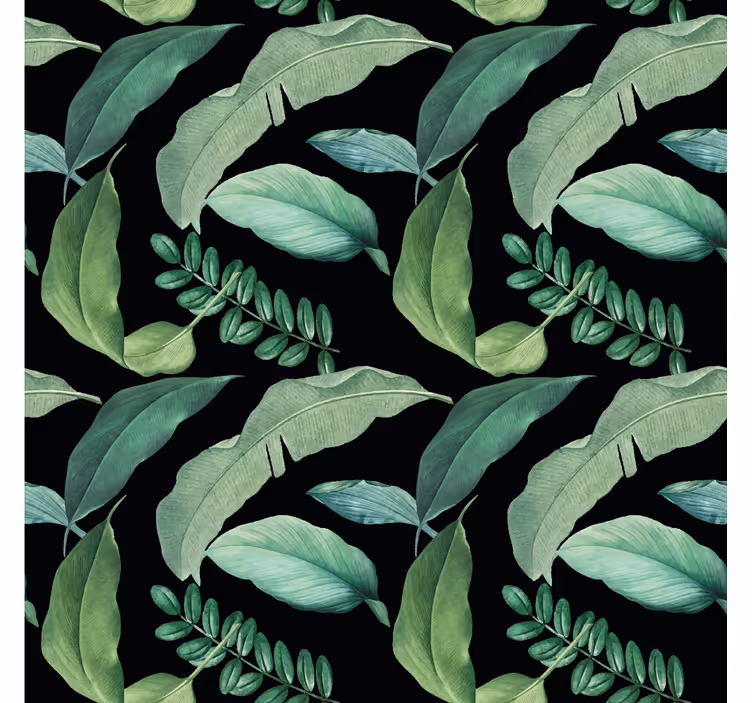 Papier peint nature feuillage botanique vert - TenStickers