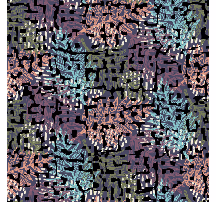Papier peint nature motif coloré feuillu - TenStickers
