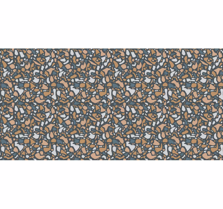Papier peint texture terrazzo marron et bleu - TenStickers