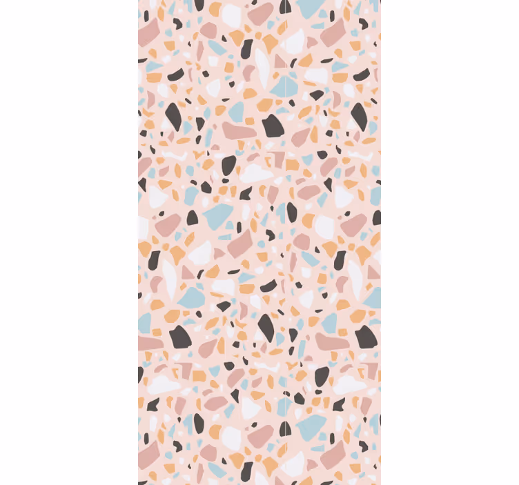Papier peint texture terrazzo aquarelle rose et bleu - TenStickers