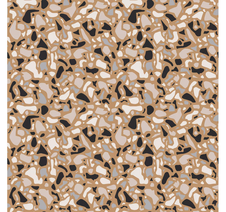 Papier peint texture terrazzo brun classique - TenStickers