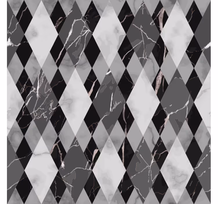 Papier peint effet marbre motif diamant foncé - TenStickers