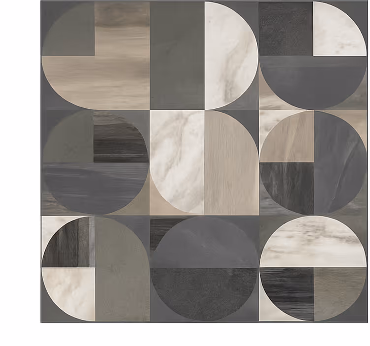 Papier peint effet marbre motif demi-cercle - TenStickers