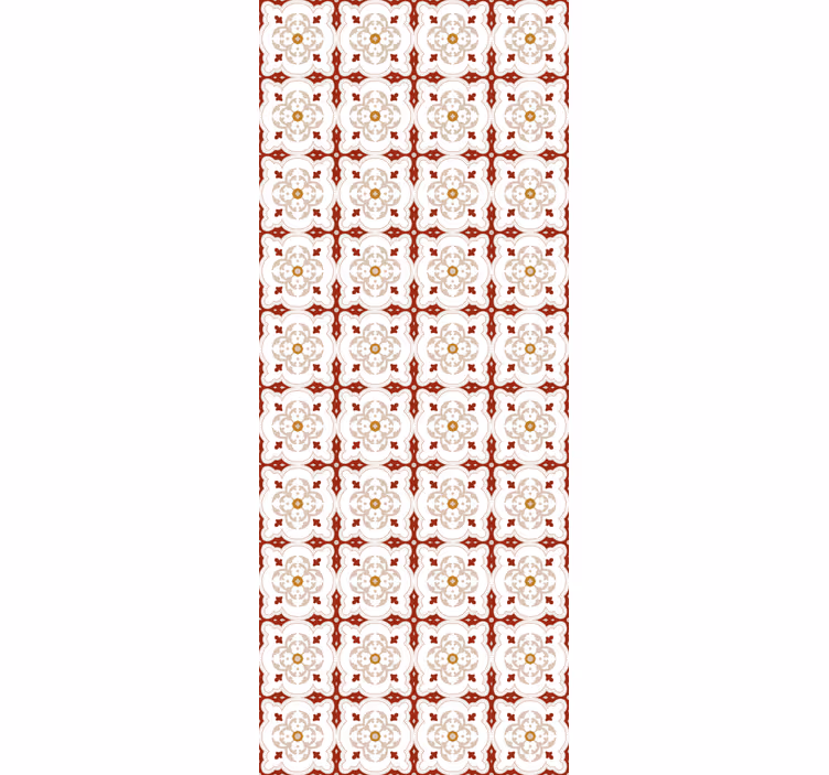 Papier peint carrelage carreaux rouges en forme - TenStickers